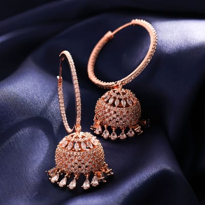 Gossip Enchanting Elegance Hoop Jhumka Earrings