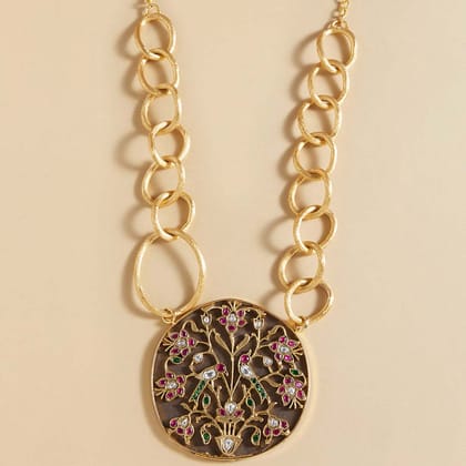 Gold Tone Bespoke Pendant Necklace - BSNJBR23AU1