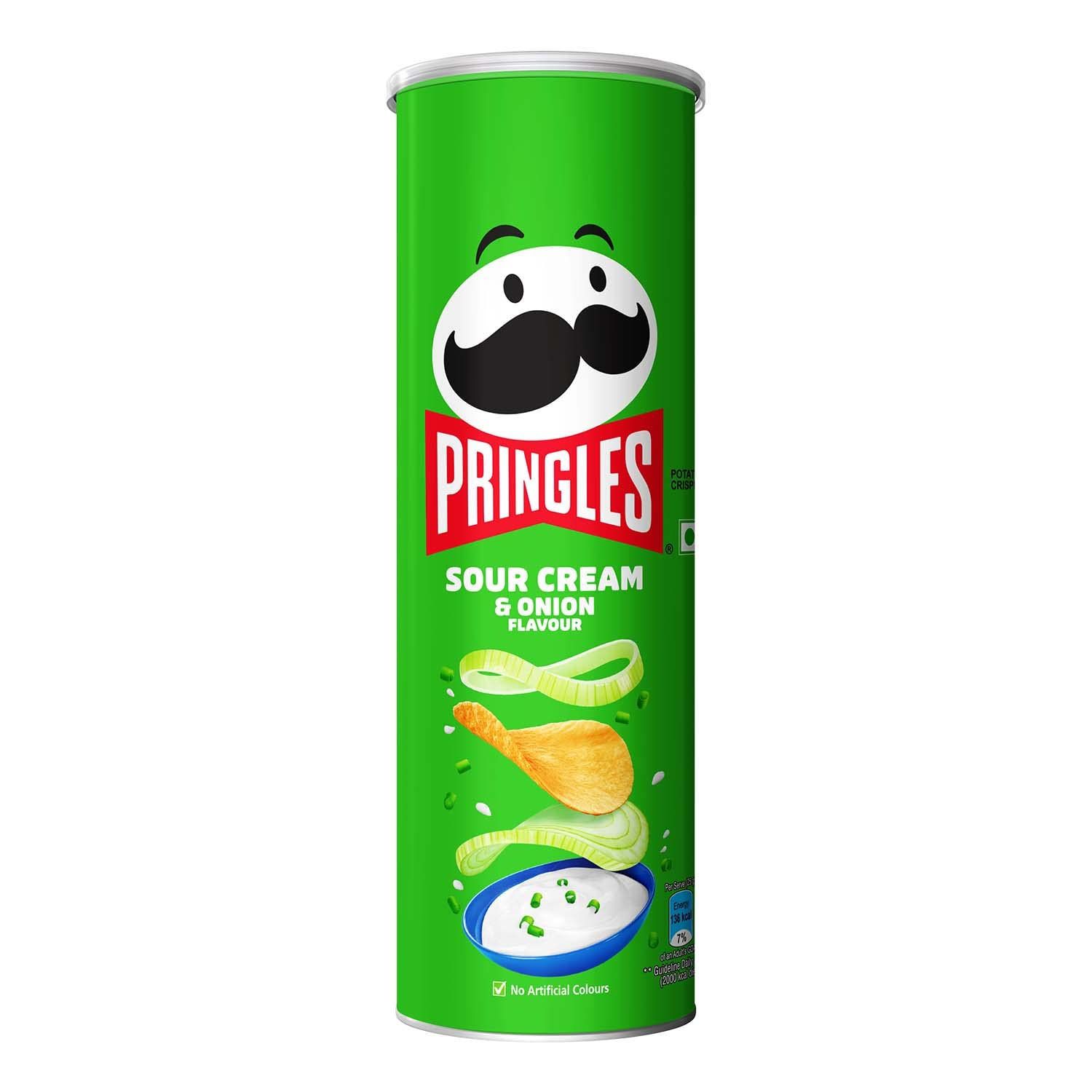 Kellogg'S Pringles Sour Cream & Onion Potato Chip, 107 gm