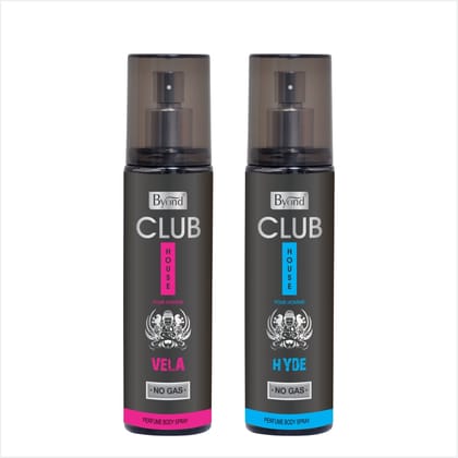 Byond Club House No Gas Deodorant, Perfume Body Spray, Long Lasting Deo For Men And Women (Vela & Hyde, 120Ml)
