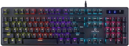 Live Tech Phantom RGB Gaming Real Mechanical Keyboard Wired USB Gaming Keyboard  (Black)