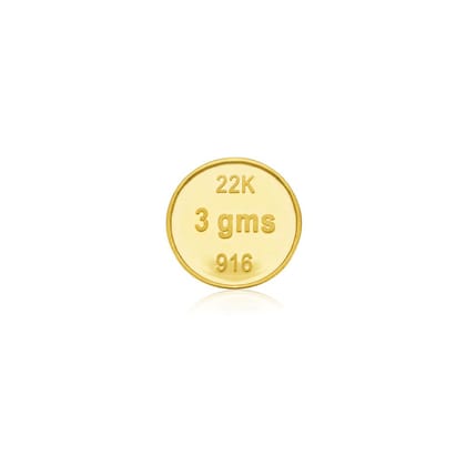 Dvara SmartGold Gold Coin Round (22K) 3 Gms