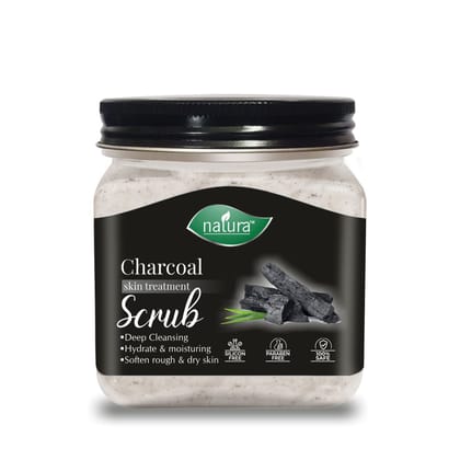 Natura Charcoal Scrub for Glowing Skin - Unlock Your Natural Beauty with Powerful Deep Cleansing and Exfoliation