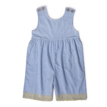 Baby Girl Striped Jumpsuit-5-6 Y / Blue