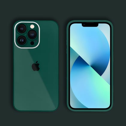 iPhone 13 Pro Aqua Glass Camera Protector Case-Dark Green