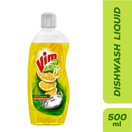 Vim Dishwash Liquid - Gel Lemon, 500 ml Bottle