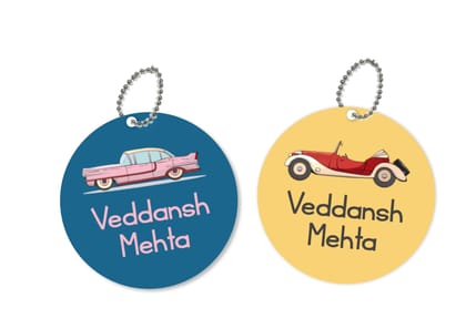 Bag Tags - Retro Drive-2 / Round