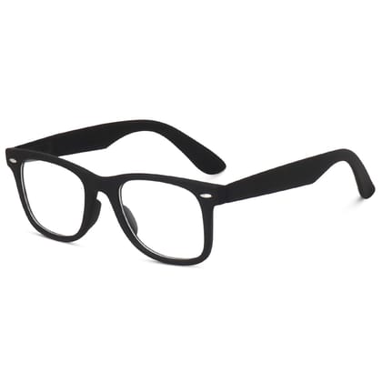 Dervin Clear Lens Square Sunglasses/Frames for Men and Women-Black