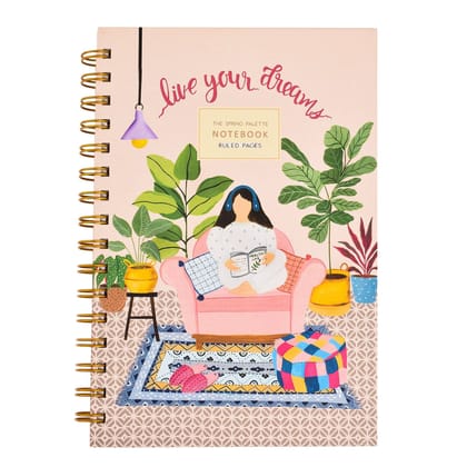 Live your Dreams Hard-bound Spiral Notebook-Ruled