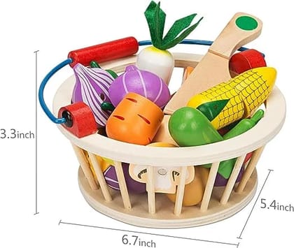 Magnetic Wooden Cutting Vegetables  Toy Set