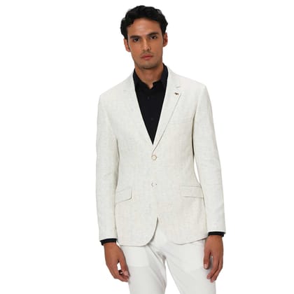 Mufti Off White Slim Fit Blazer