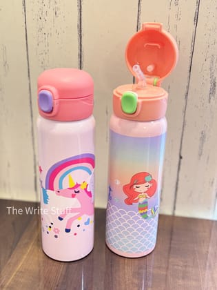 Trendy New Steel Sipper Bottle 500ml-Mermaid