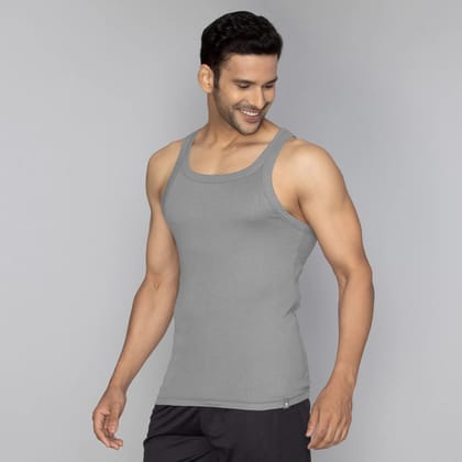 Pace Super Combed Cotton Vest Ash Grey S