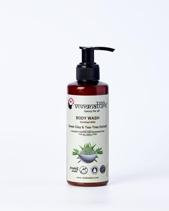 Organic Body Wash | Green Clay & tea tree body wash