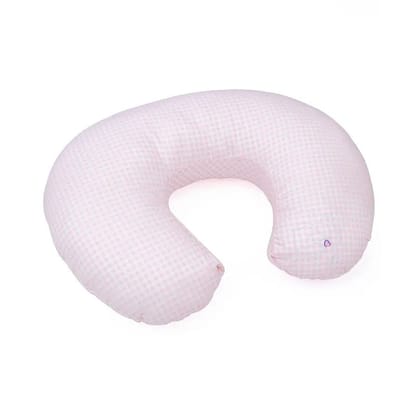 Gingham Burpy Feeding Pillow-60x45 cm / Pink