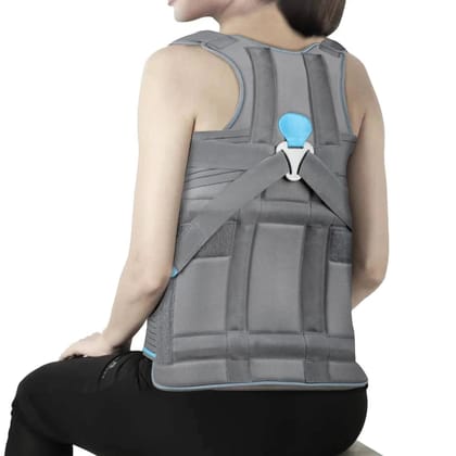 Dorso Lumbar Spinal Brace (Taylor Brace) | Provides Firm Back Support to the Thoracic & Lumbar Spine (Grey)