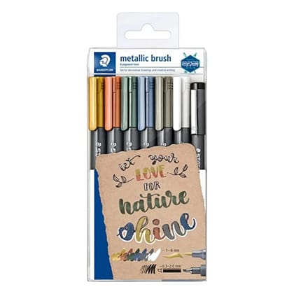 Staedtler Metallic Brush Pen Sets (Choose Size)-SET OF 6