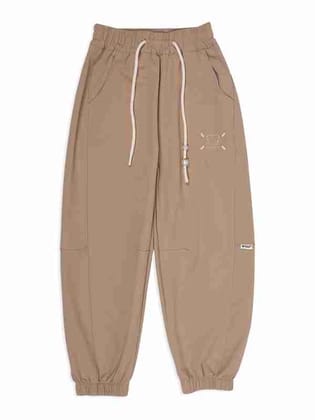 Albion Kids Girls Khaki Casual Jogger