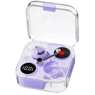 Digimate Pulse Pods 2.0 Extra Bass Pro Transparent Noise Reduction True Wireless Earbuds with Charging Case Bluetooth Version 5.1 with MIC (DG-EP08, Purple)