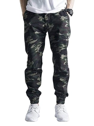 Romano nx 100% Cotton Men's Joggers Trackpant in 6 Colors-Camouflage / M