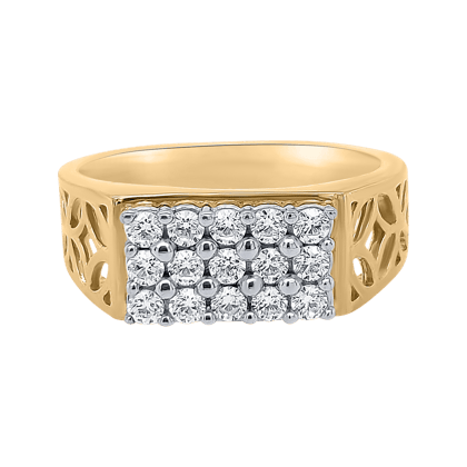 David Mens Ring-Yellow Gold / 15