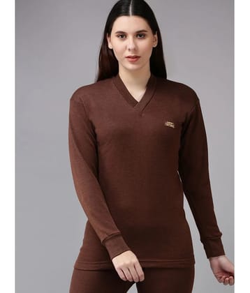 Lux Cottswool Cotton Blend Thermal Tops - Brown Pack of 1 - None