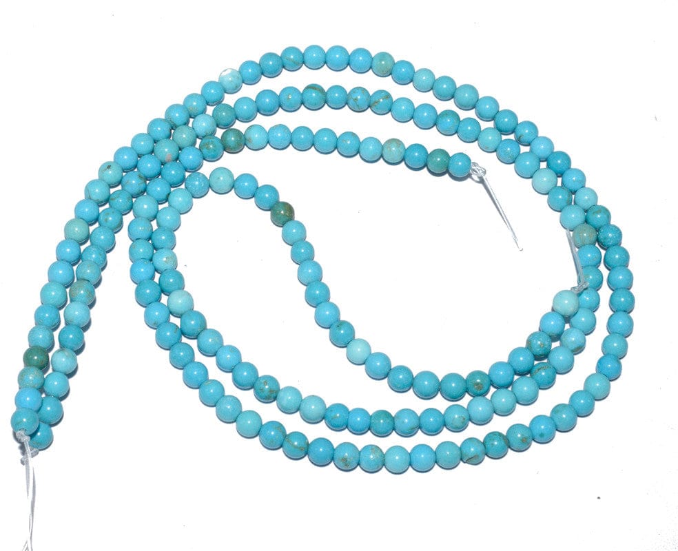 Synthetic Turquoise Natural Semi Precious Beads For Jewelry Making (4 MM) , SEP-821-1 String 83 Pcs / 4 MM