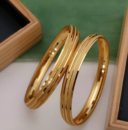 Jewels Kafe Gold Plated Bangle Set-2.4