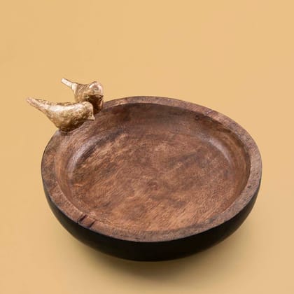 Fowl Wooden Salad Bowl