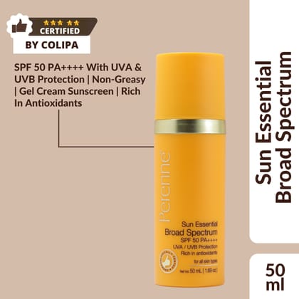 Perenne Broad Spectrum SPF 50 PA++++ Sunscreen Gel Cream For All Skin Types For Men And Women Protection From UVA & UVB Rays-Pack Of 1 (50 ml)