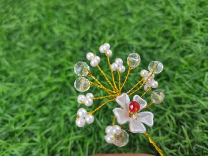 Crystals and Pearls Hair Brooch