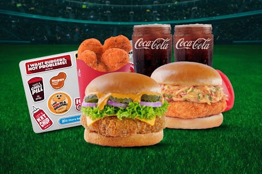 Free Nuggets + Crispy Chicken & Mexican Cheese Chicken + 2 Coke