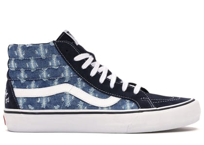 Vans Sk8-Hi Supreme Hole Punch Denim Blue-UK 10