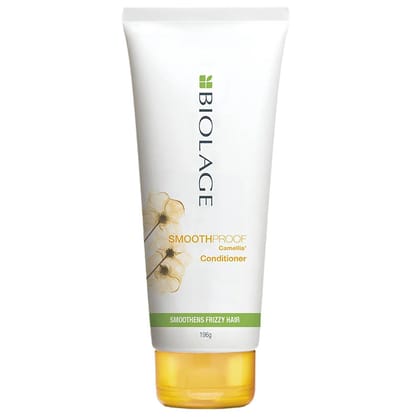 Matrix Biolage Smoothproof Conditioner For Frizzy Hair, 196 gm | Provides Humidity Control & Anti-Frizz Smoothness | With Camellia Flower | Natural & Vegan