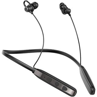 Digimate Fire 5.0 Neckband - 50 Hours Playtime, Type-C Fast Charging, Bluetooth 5.2, HD Dual Microphones (Black)