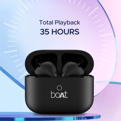 boAt Airdopes Ace Wireless Earbuds with ASAP™ Charge, BEAST™ Mode, ENx™ Technology (Play back time: 35 hours, Active Black)