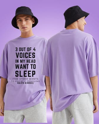 Sleep Lavender Oversized Tshirt-S