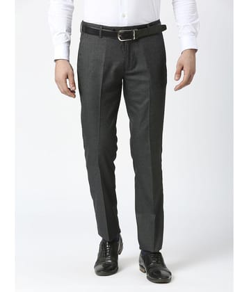 Solemio Charcoal Regular Formal Trouser ( Pack of 1 ) - None