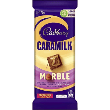 Cadbury Caramilk Marble Caramelised White and Milk Chocolate With Hazelnut