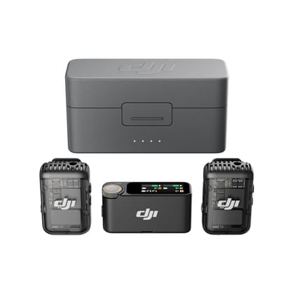 DJI Mic 2 ( 2TX  Plus  1RX  Plus  Charging Case) All In One Wireless Microphone Intelligent Noise Cancelling