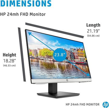 HP 24mh 23.8 Full HD Built In Speaker Full HD Computer Monitor HDMI & Display Port