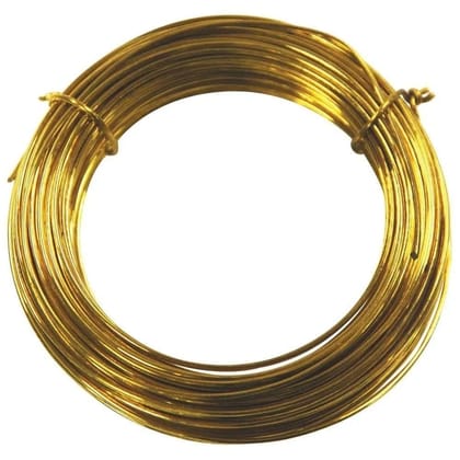 (BWIRE-028) Brass Craft Wire, 22 Gauge Thick (0.7 mm)-Per Packet of 100 Gram (36 Metar) / 22 Guage