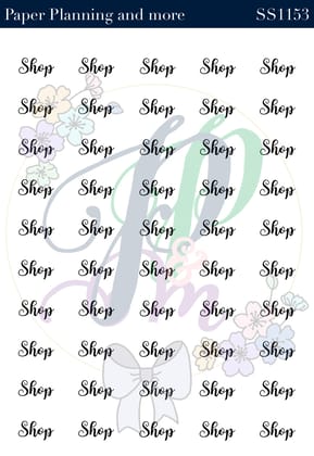 Shop Handwritten Sticker Sheet-Glossy