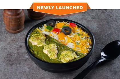 Palak Chicken Mini Rice Bowl