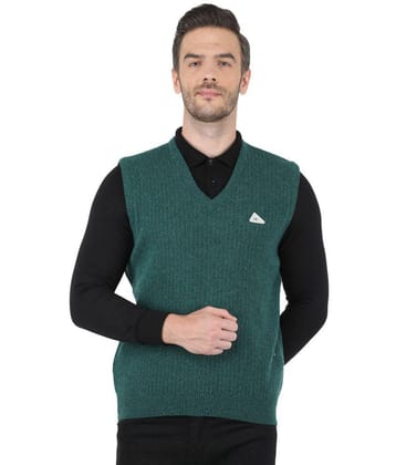 Monte Carlo - Green Woollen Blend Mens Pullover Sweater ( Pack of 1 ) - None