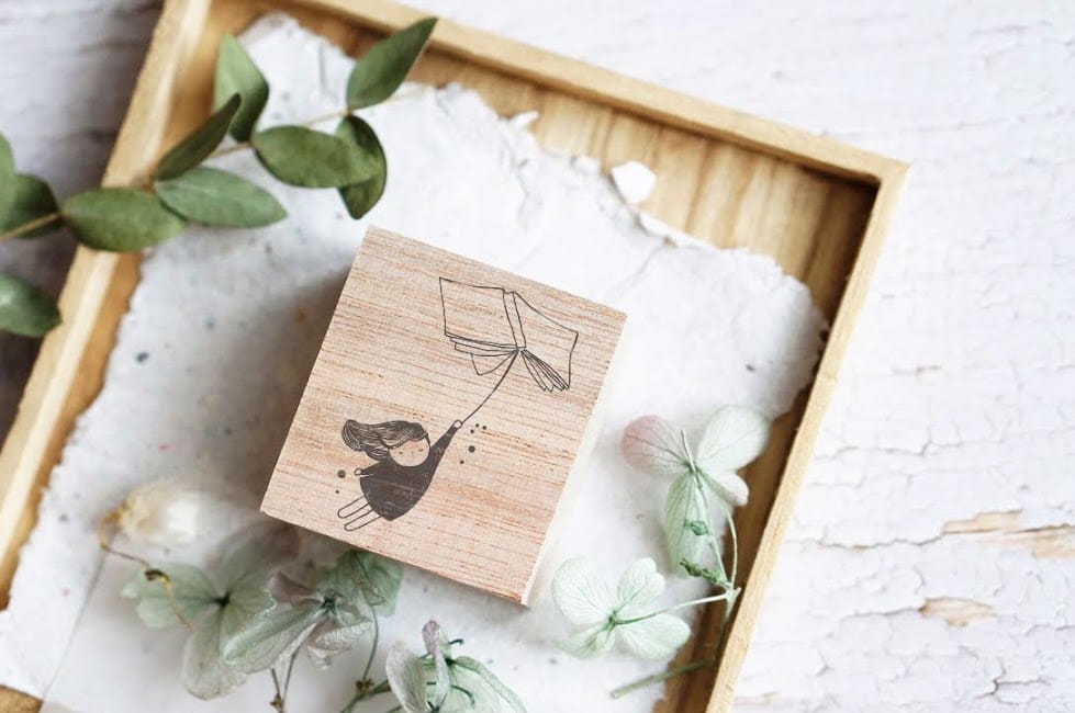 Black Milk Project- Flying book Rubber Stamp