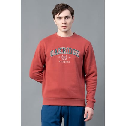 RedTape Men's Rust Graphic Print Sweatshirt