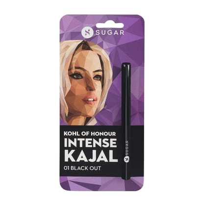 SUGAR Kohl Of Honour Intense Kajal - 01 Black Out (single Blister) (0.25gm)-01 Black Out (single Blister) / 0.25gm