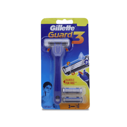 Gillette Guard 3 1 Razor + 2 Cartrides, 1 Unit Pack