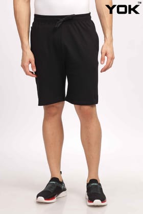 Black Men's Regular Fit Shorts-S